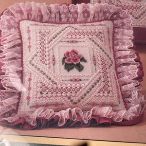 1983 Sunset needlepoint pillow or frame ready kit. 16 x‎ 16.